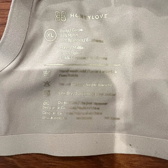 HoneyLove Crossover Fig Burgundy Wireless Bra - Picture 4 of 4